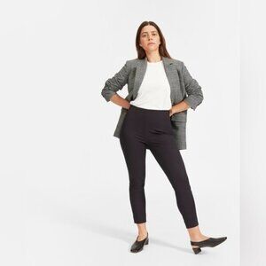 Everlane The Curvy Side-Zip Stretch Cotton Pant black size 10